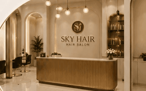 Khu lễ tân Sky Hair Salon
